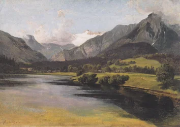 The Altausee Lake with the Dachstein